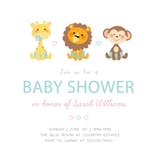 Cute Baby Animals - Invitación Para Baby Shower